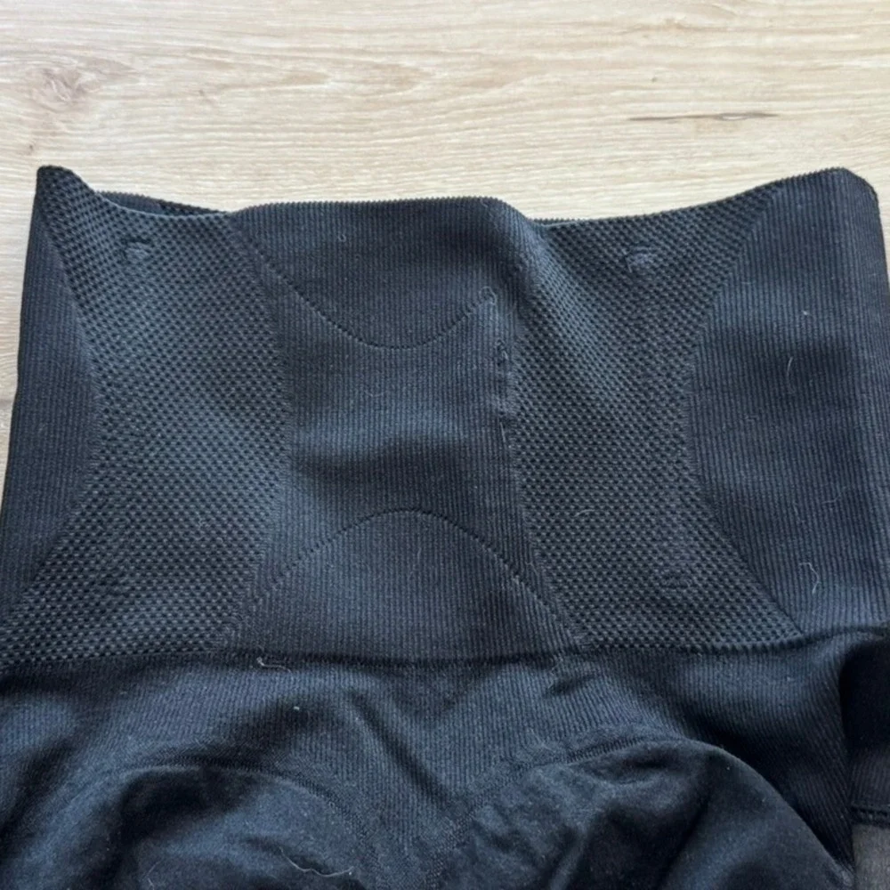 Boomba Shaping Thermal Tights Black Beige High Waist Shaping Hosiery Size 1 XS-M